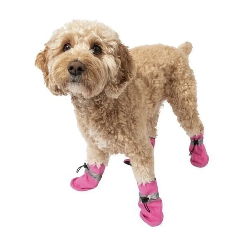 NWT Justice Reflective Booties‎ For Pets Pink Silver Dogs Cats Size S